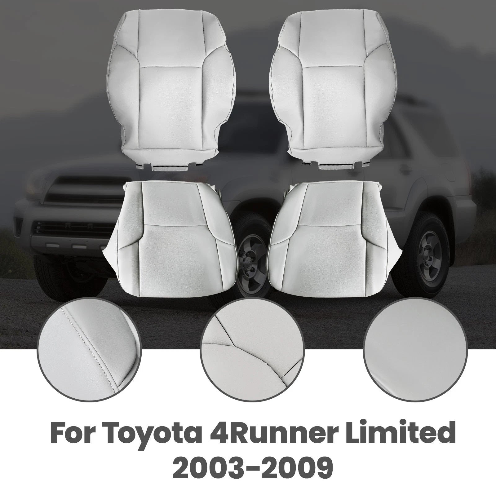 Front Seat Cover Gray for Toyota 4Runner Limited (2003–2009)