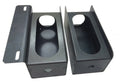 Set of 2 Steel Trailer 6" Oval & 2" Round Light Box w/License Bracket (24013/24014)