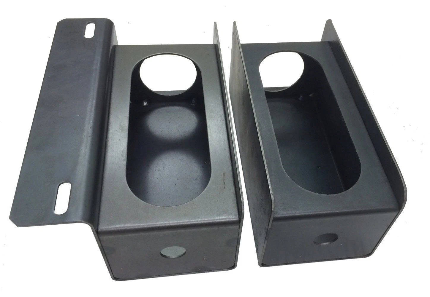 Set of 2 Steel Trailer 6" Oval & 2" Round Light Box w/License Bracket (24013/24014)