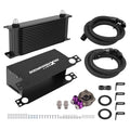 10AN Oil Cooler Kit 16 Row Universal Transmission Engine w/ Filter Adapter