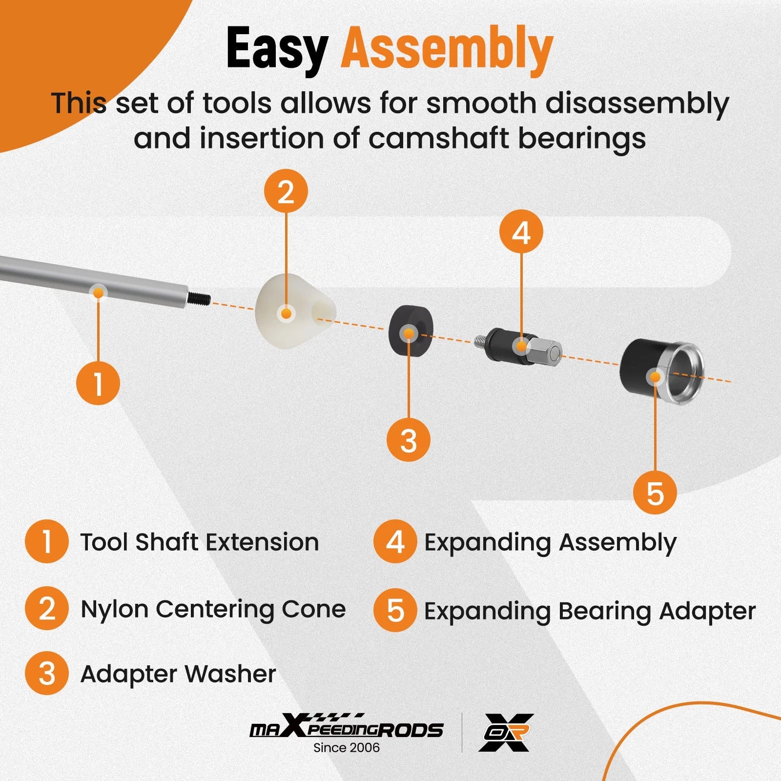 Camshaft Bearing Installation Tool Kit for Various Models (1.125" - 2.69")