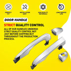 Set of 4 Chrome Exterior Door Handles for Hyundai Tucson (2016–2021)