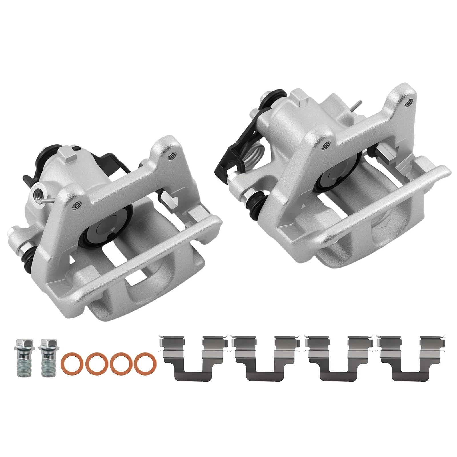 Set of 2 Rear Brake Calipers for Audi A4 Quattro (2005–2009) with Bracket