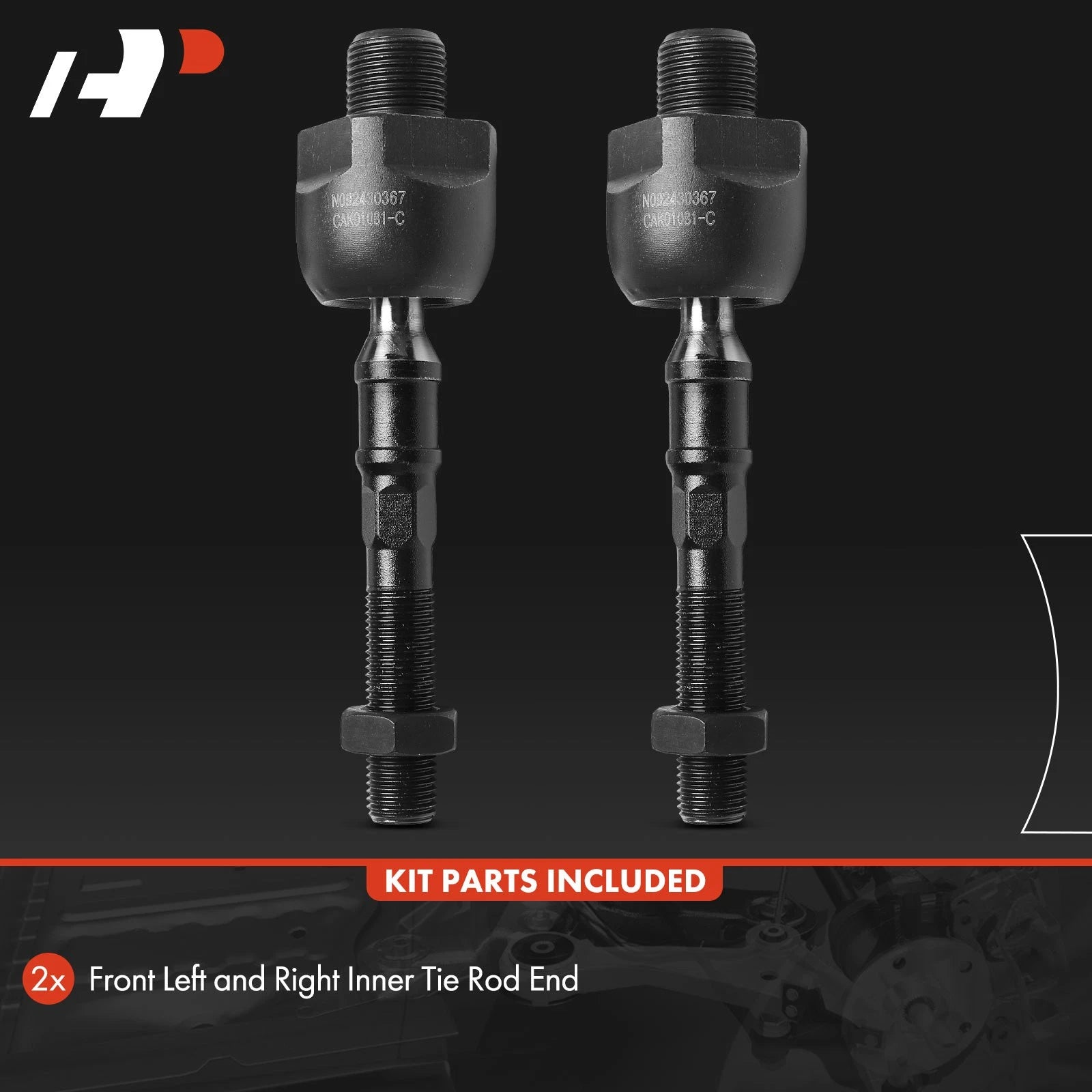 2X Front Inner Side Tie Rod End for Nissan GT-R (2009–2023)
