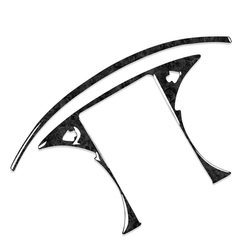 2X Black Speedometer Panel Cover Trim for Benz C GLC Class W205 X253 (2015–2021)