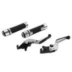 Silver Extendable Brake Clutch Levers Set for Aprilia Tuono V4 (2011–2023)