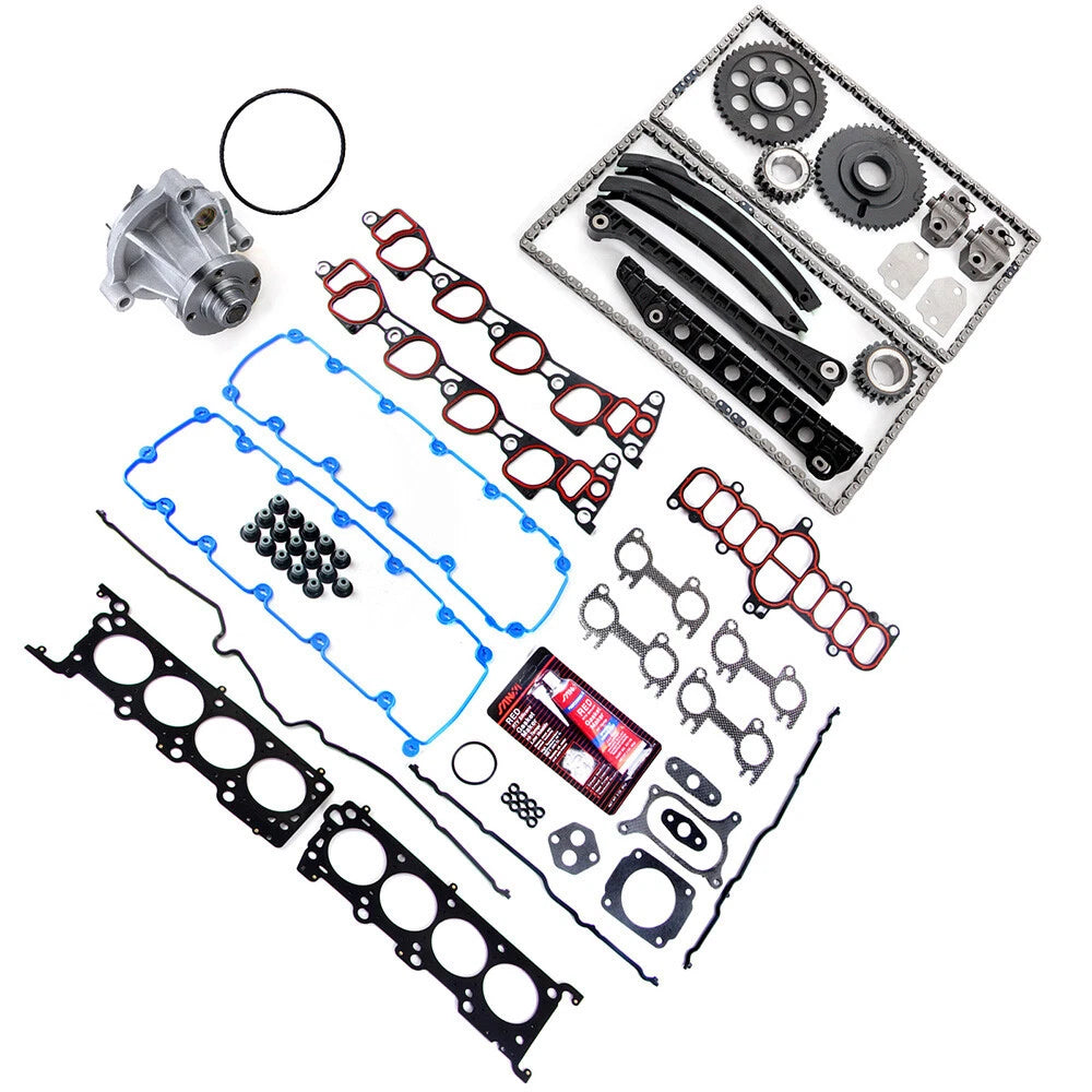 Water Pump Head Gasket Set with Timing Chain Kit for Ford Super Duty (1997–1999)