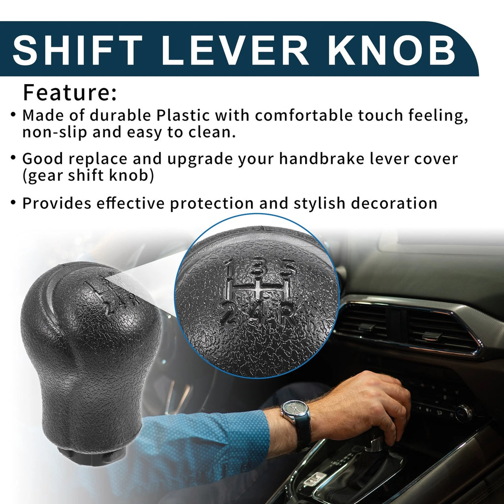5 Speed Manual Gear Shift Knob for Toyota Hilux (2005–2023) Black Plastic