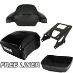 Matt Black King Tour Trunk Backrest Pad for Harley Touring (2014–2025)