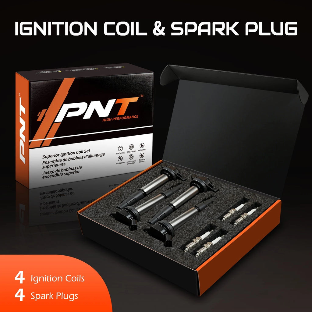 4X Ignition Coil Iridium Spark Plug for Toyota Pontiac Scion Lexus (N/A) UF596 PNT