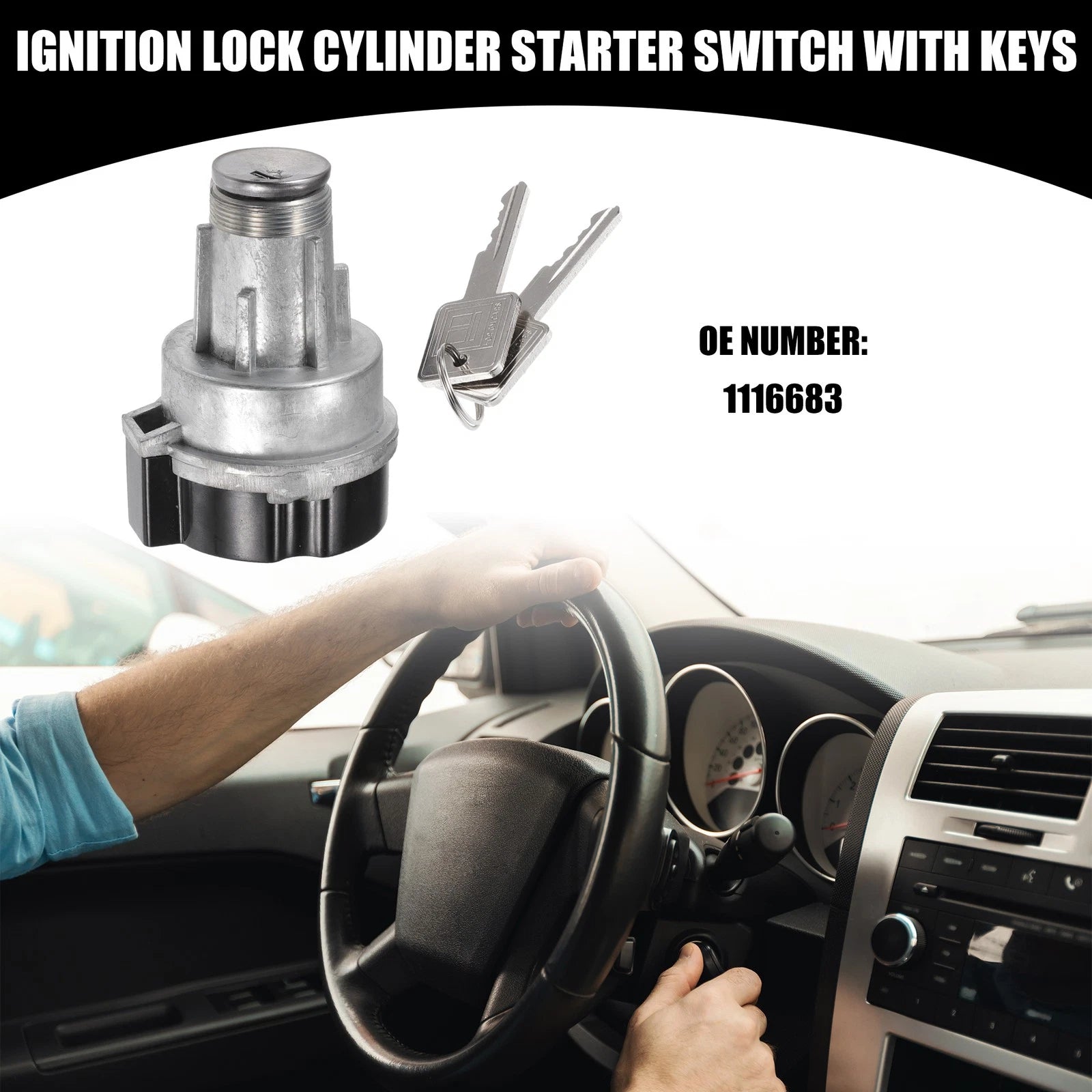 Ignition Lock Cylinder Starter Switch w/ Keys No. 1116683 for Chevrolet B60 