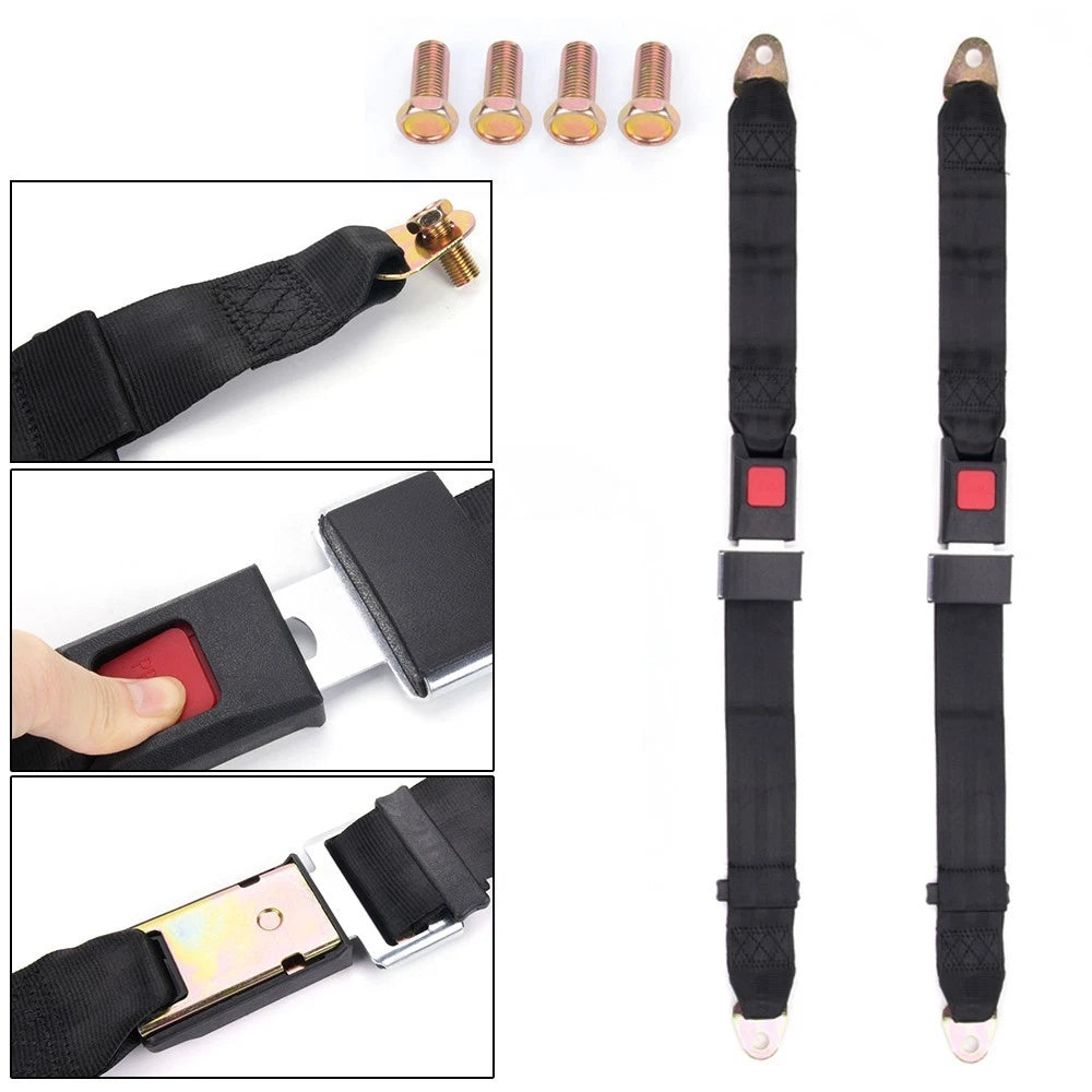 10 Pack Adjustable 2-Point Lap Seat Belts for Universal Trucks & Cars