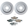 Hella Rear Rotor & Akebono EURO Ceramic Disc Brake Pads Kit for W212 E350 E400 (2010–2016)