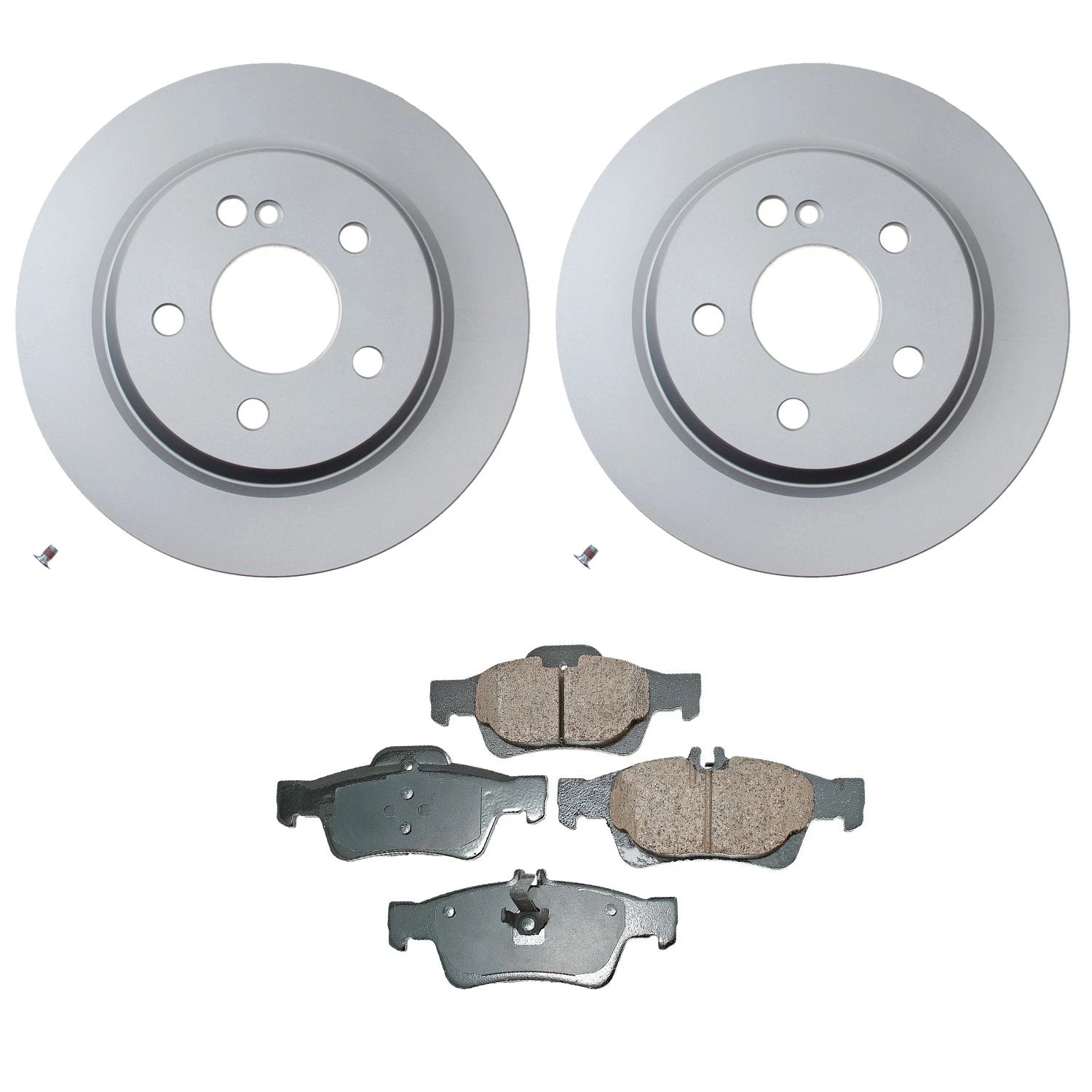 Hella Rear Rotor & Akebono EURO Ceramic Disc Brake Pads Kit for W212 E350 E400 (2010–2016)