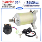 Starter for Yamaha Warrior 350 YFM350 (2002–2003) with Relay & Key Switch