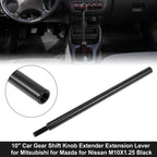 10" Gear Shift Knob Extender for Mitsubishi (M10X1.25) Black
