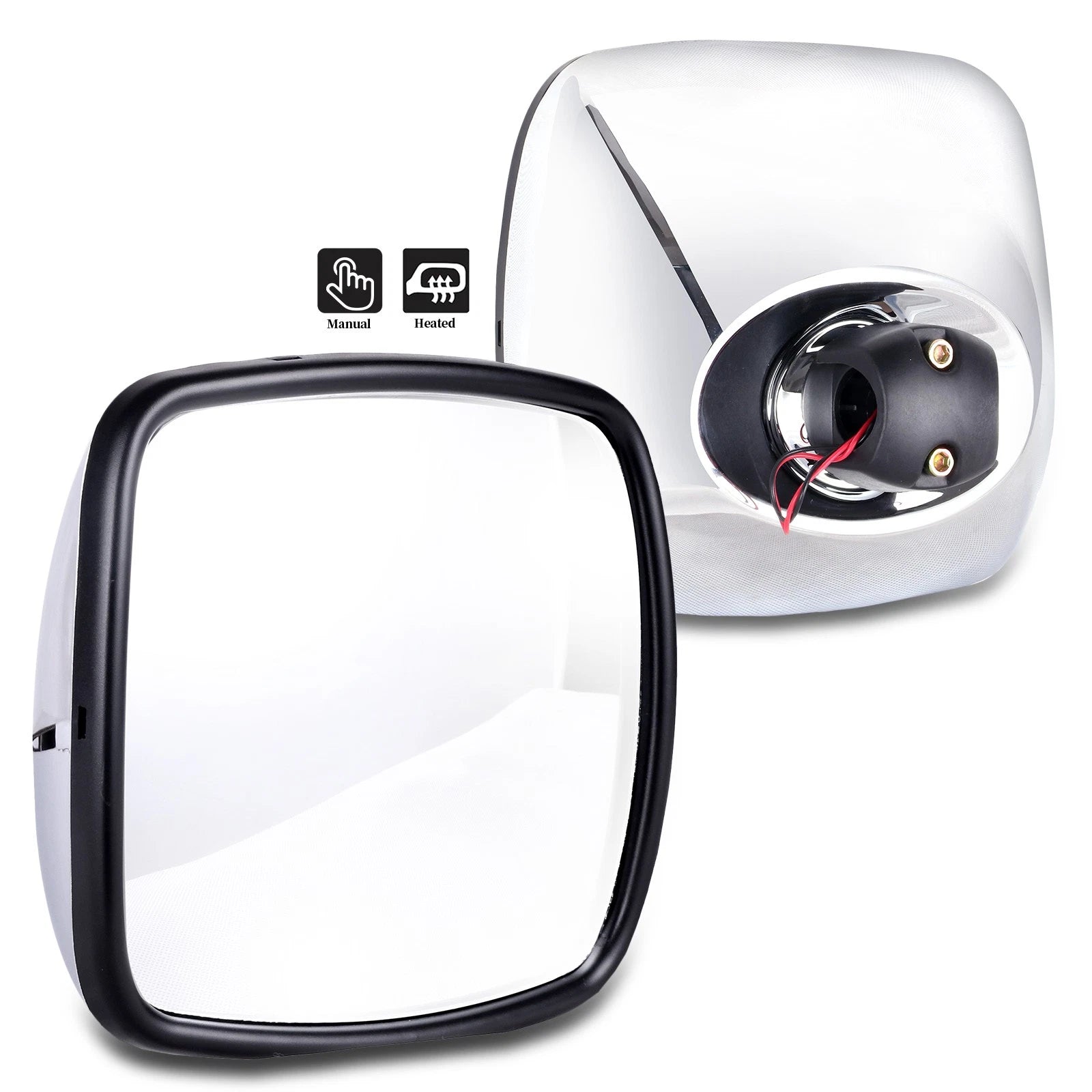 2X Heated Side Wide Mirrors for Freightliner M2 Columbia (2010–2016)