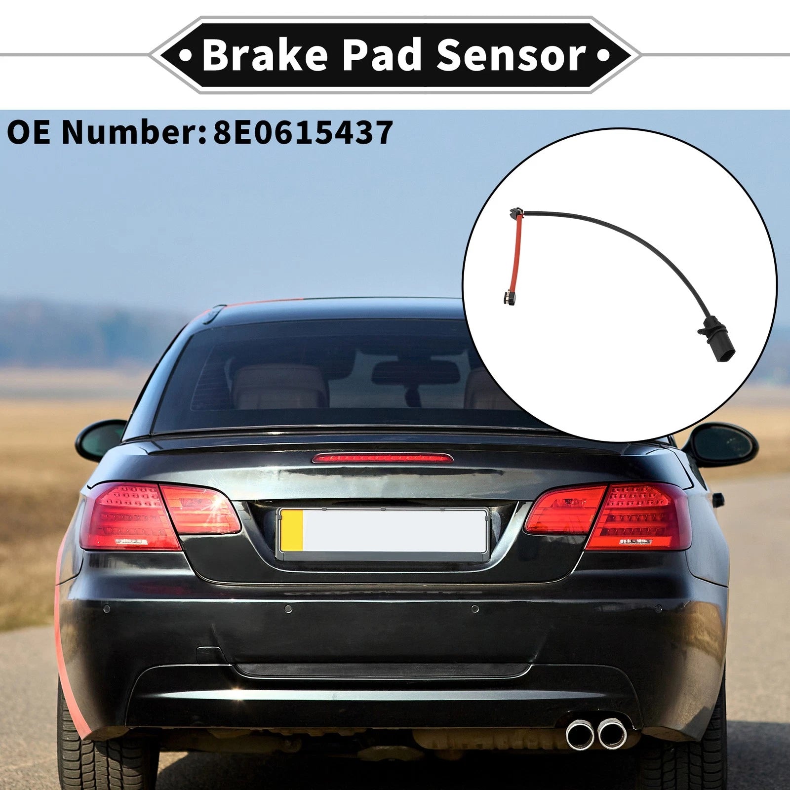 1pc Brake Pad Wear Sensor for Audi R8 4.2 (2007–2015) No. 8E0615437