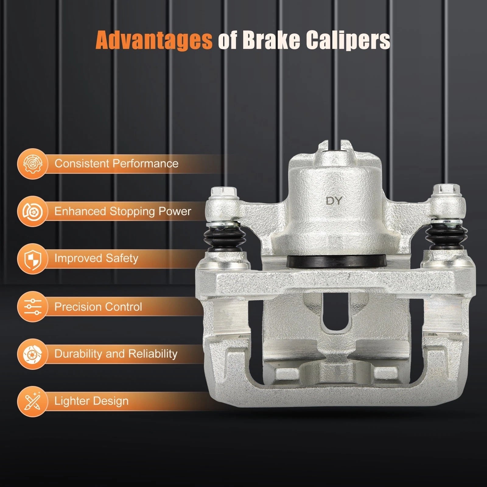 Pair Rear Brake Calipers for Ford Edge (2007-2010)