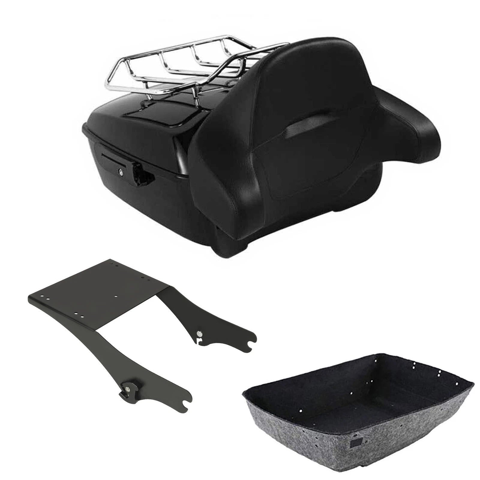 Trunk Wrap Around Backrest Luggage Rack for Harley Touring (1997–2008)