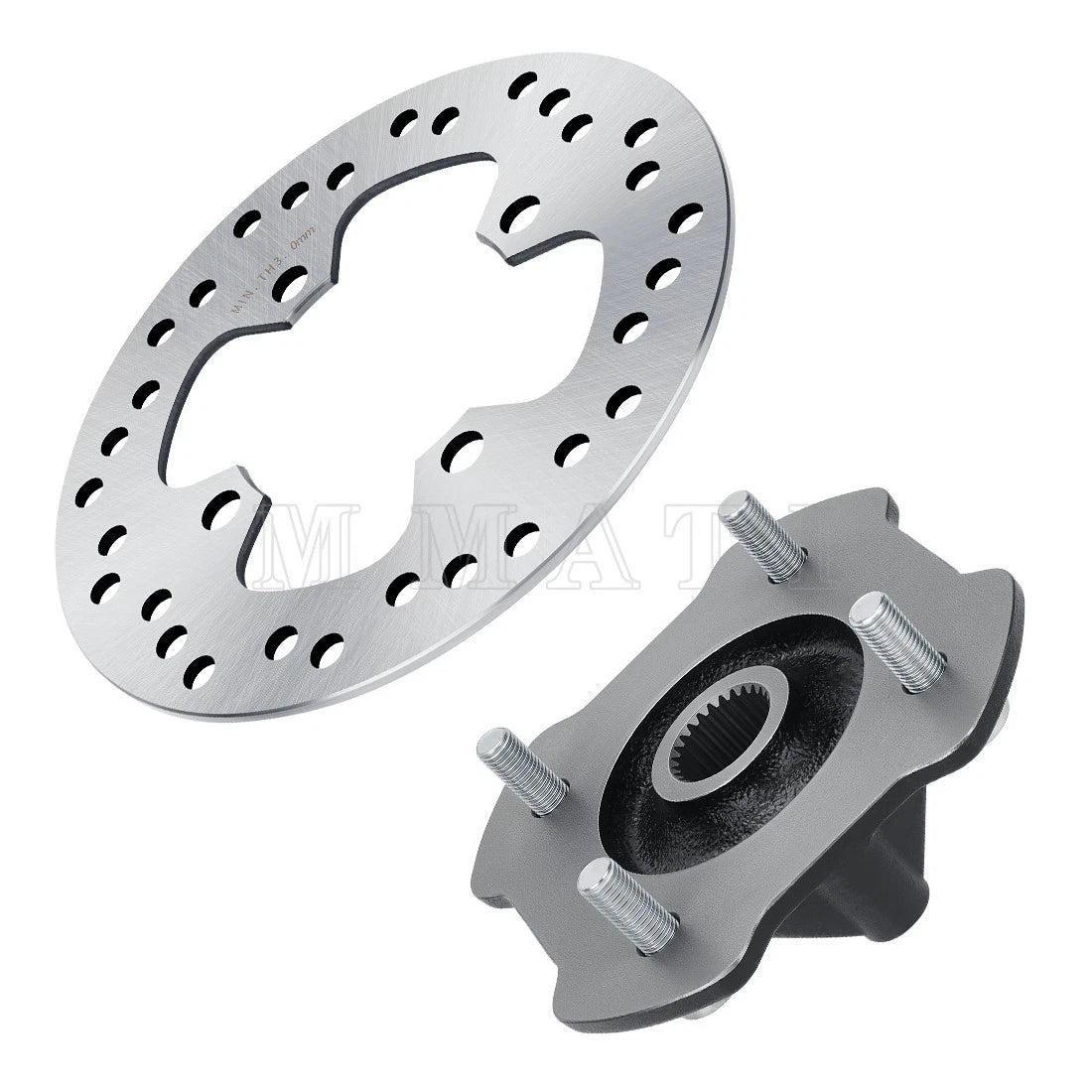 Front Wheel Hub & Brake Disc Rotor for Honda TRX500 Foreman 500 Rubicon 500 (2014–2019)