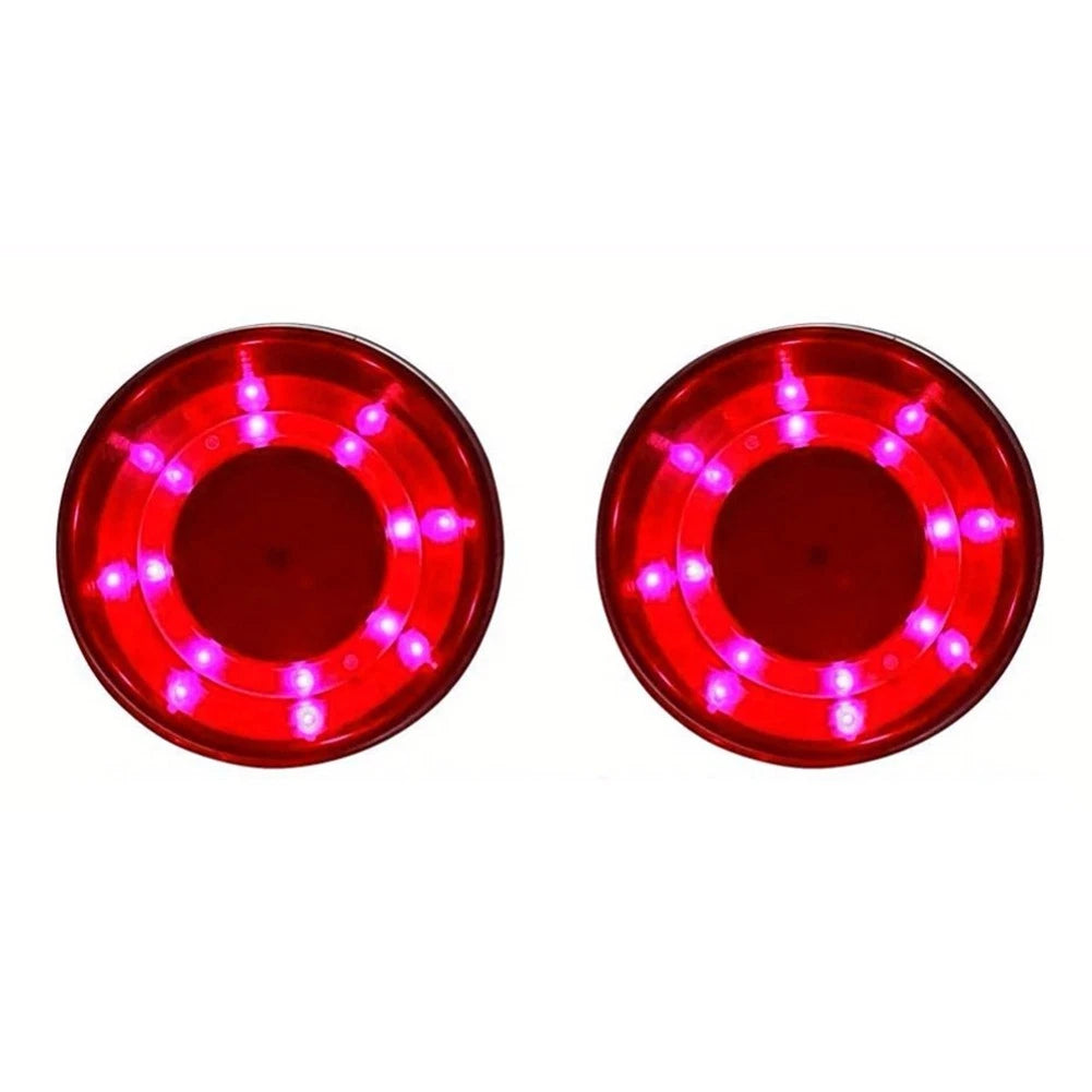 Set of 2 Marine Stainless Steel Drink Holders with LED Lights for Boats and RVs