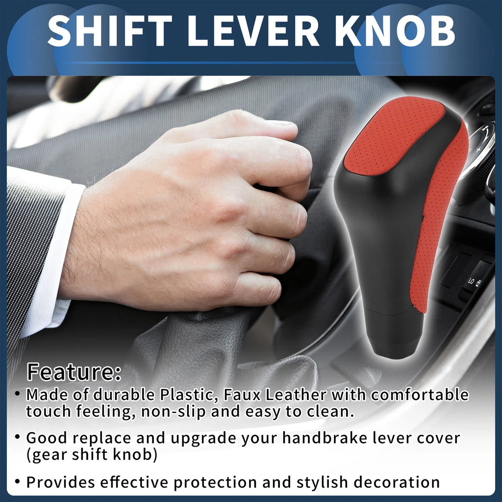 Automatic Gear Shift Knob for Toyota 4Runner (2012–2021) Faux Leather Black Red