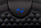 SADDLEMEN RoadSofa Seat for Harley Davidson (Extended Reach, Blue Stitch)