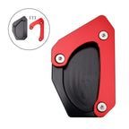 Kickstand Enlarger Plate Pad for Suzuki V-Strom 650 DL650 XT (2011–2024) Red