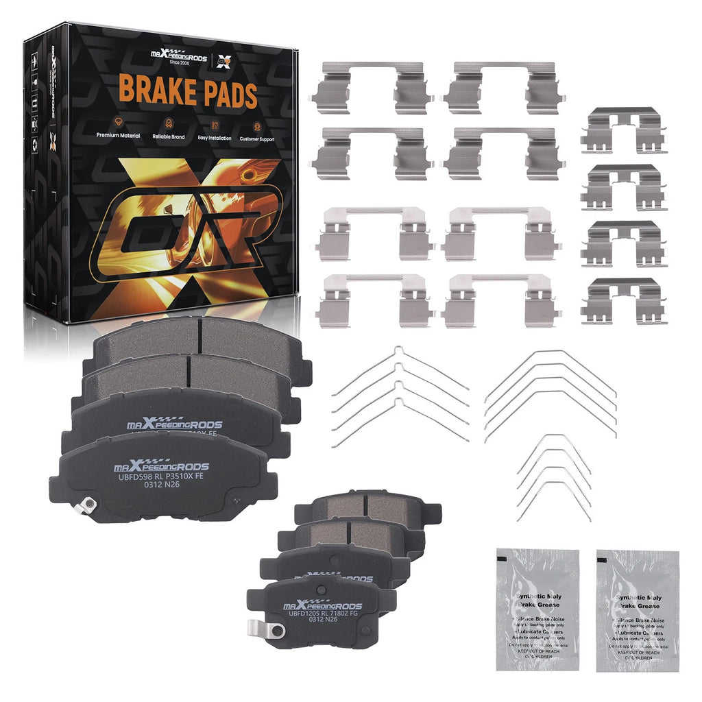 Set of 4 Ceramic Brake Pads for Honda Accord (2008–2017) D914 D1451