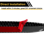 1 Pair Rear Bumper Spoiler for Mercedes-Benz C-Class W205 (2015–2021) Gloss Black ABS