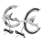 2X Brake Rotor Covers LED Light Smoke Lens for Honda Goldwing 1800 (2018–2025)