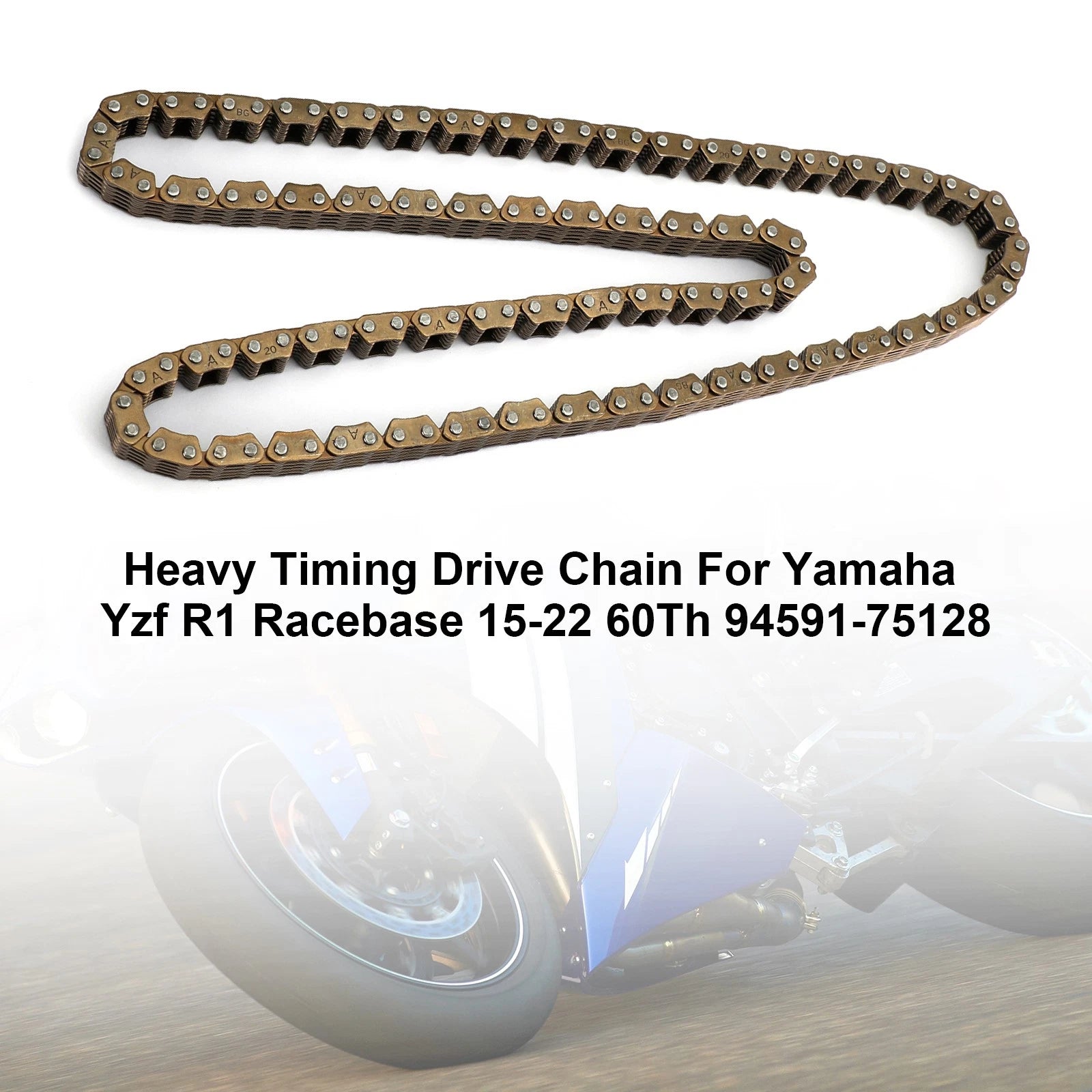 Heavy Duty Drive Chain for Yamaha YZF R1 (2015–2022) 60T 94591-75128