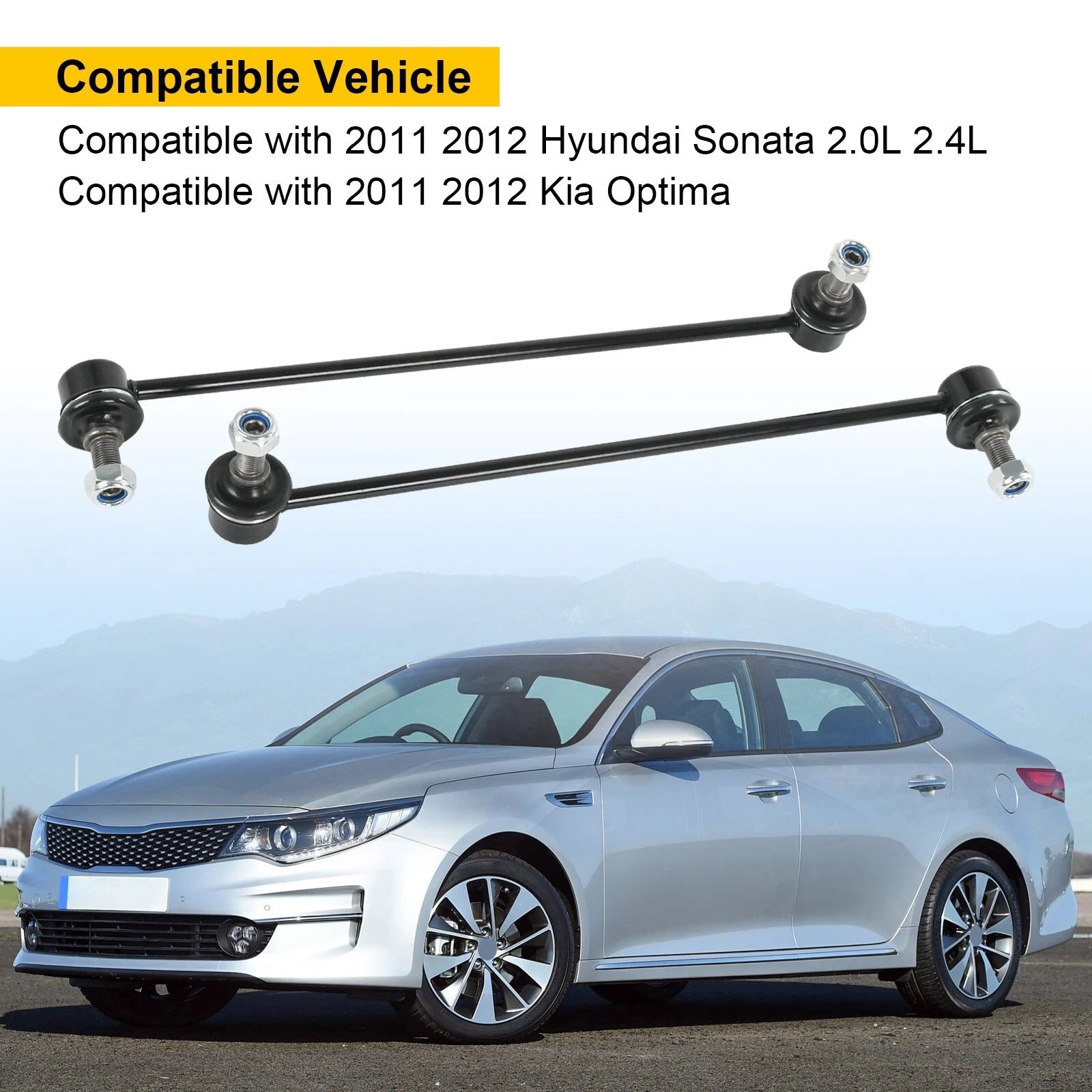 Front Stabilizer Sway Bar End Links for KIA Optima, Hyundai Sonata (2011-2012)