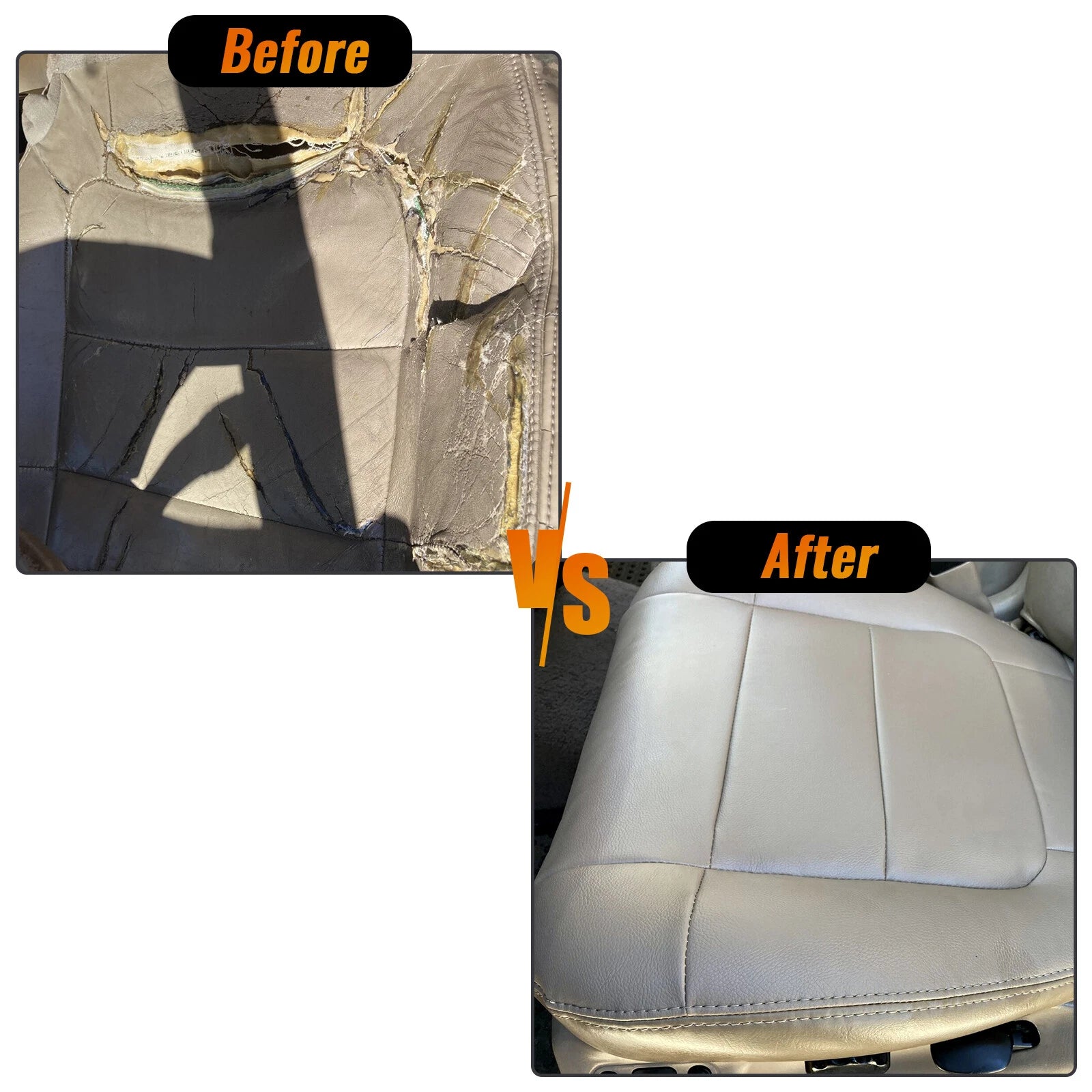Driver Bottom Leather Seat Cover Tan for Ford F150 (2001–2003)