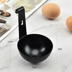 Set of 2 Black Stainless Steel Egg Poachers for Kitchen Cooking Tools