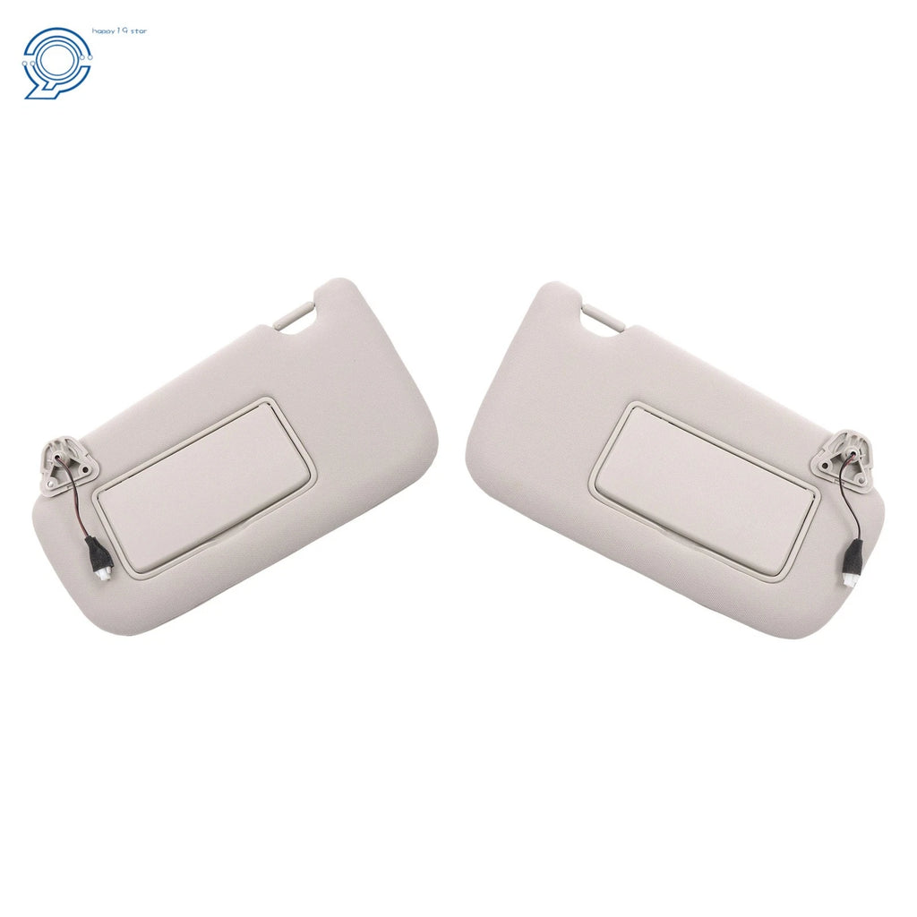 Set of 2 Sun Visors for Nissan Sentra (2013–2019) with Vanity Mirror Gray
