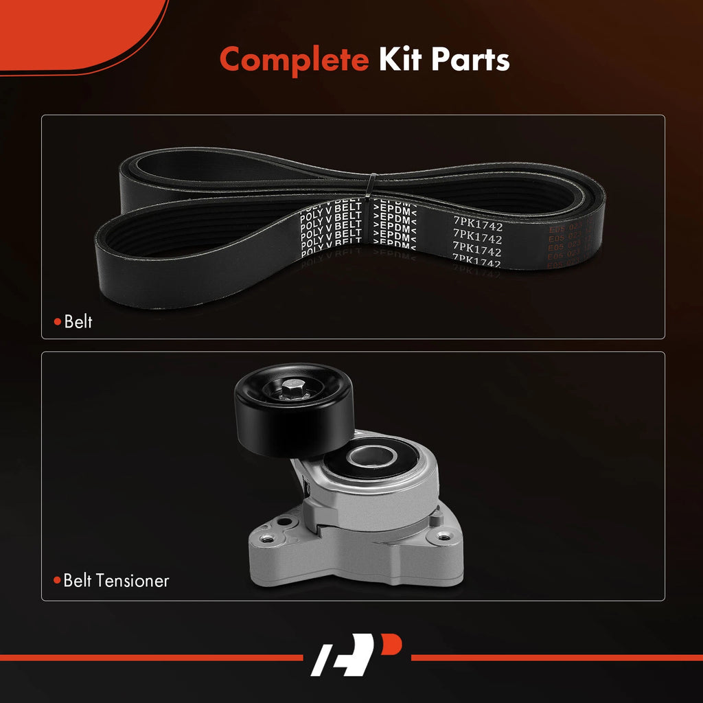 2X Serpentine Belt Drive Component Kit for Honda CR-V (2010-2011)