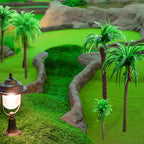 20pcs Miniature Coconut Palm Trees for Garden Railroad Scenery