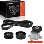 Set of 4 Serpentine Belt Drive Components for Ford Escort (2002–2003)