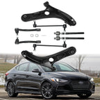 8Pcs Front Control Arm Ball Joint Tie Rod Sway Bar for Hyundai Elantra (2011–2017)