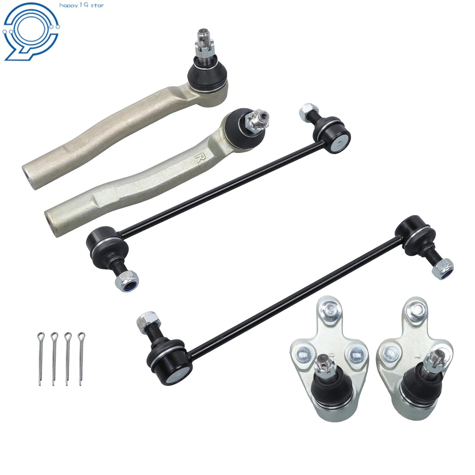 Set of 6 Front Outer Tie Rods for Lexus RX350 (2010–2015)