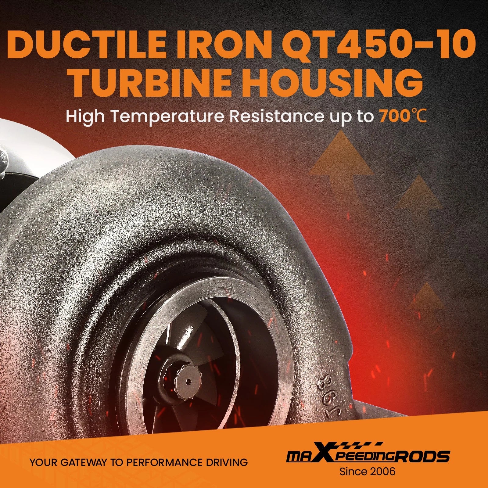 GT45 T4 Turbocharger for Universal Applications (Up to 600 HP)