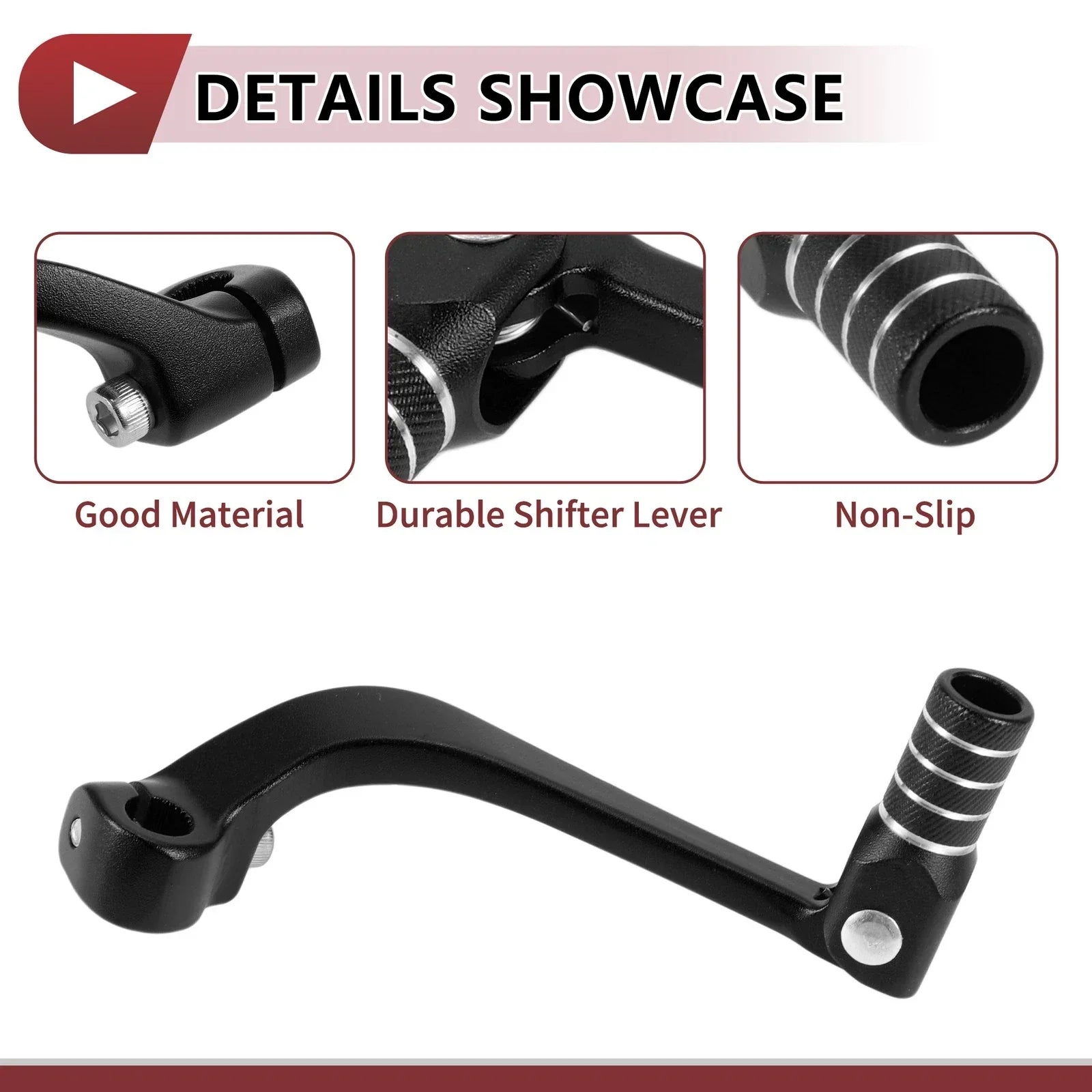 Folding Motorcycle Gear Shifter Lever for Honda CRF110F (2013-2018) Black