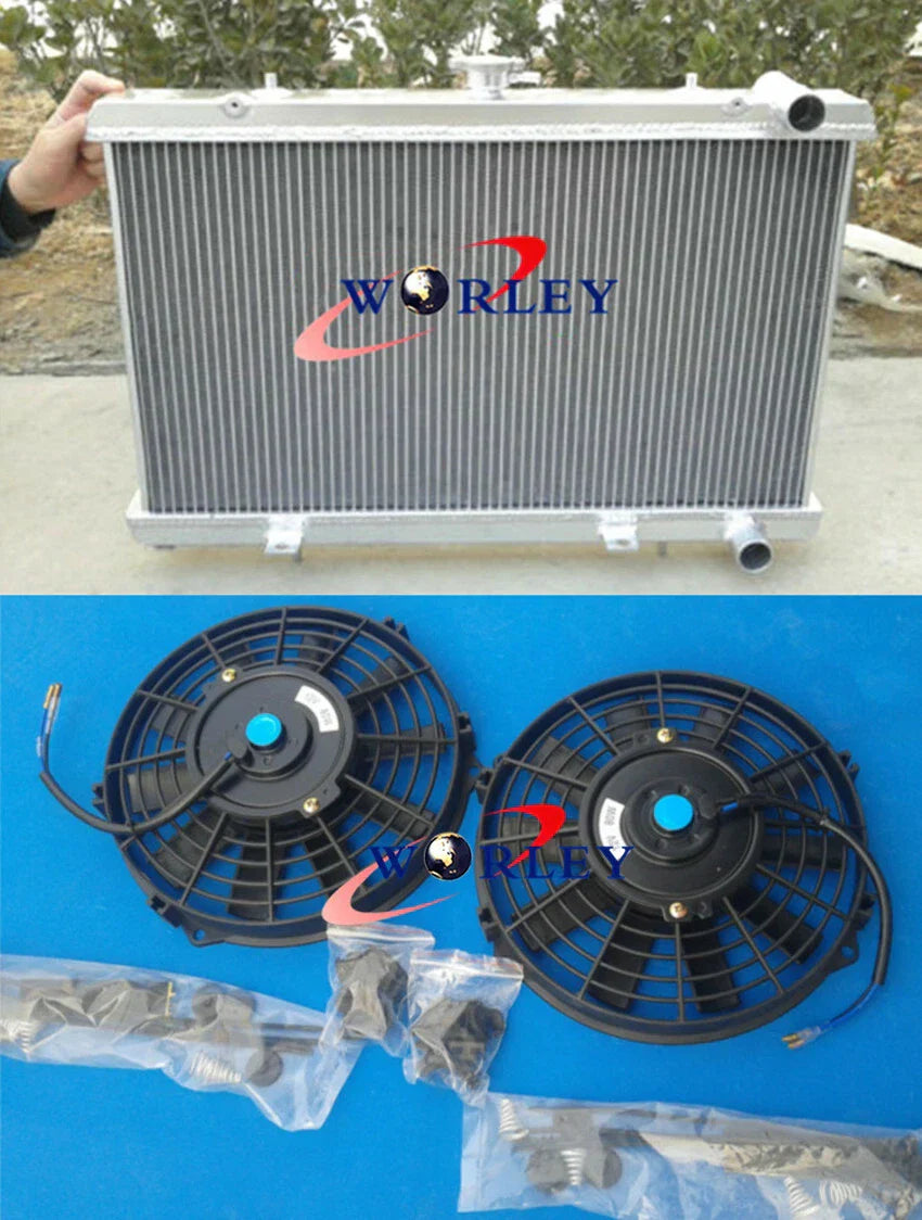 Alloy Radiator + Fan for Nissan Silvia S13 180SX 200SX CA18DET (1988-1994)