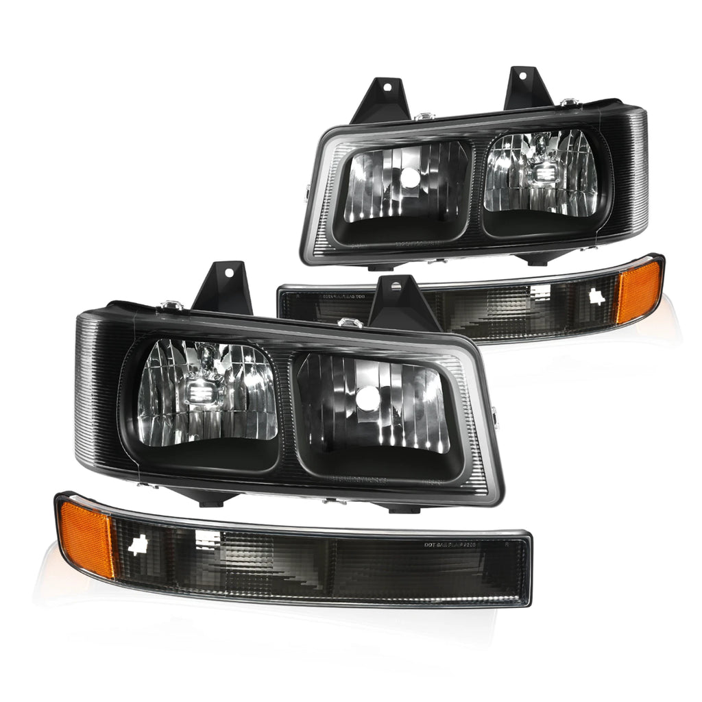Headlight Assembly for Chevrolet Express/Savana (2003–2024) Black Housing