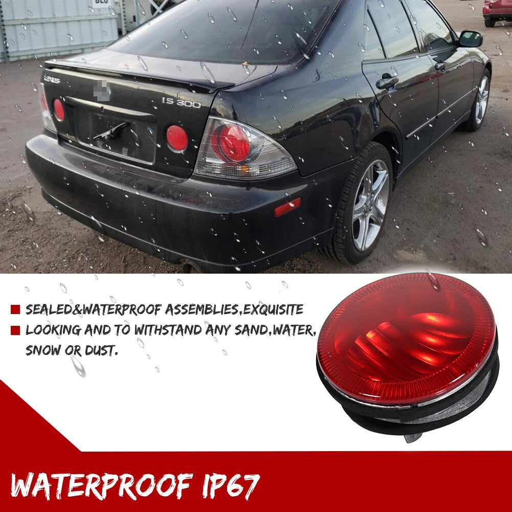 2X Red Lens Rear Trunk Tail Brake Lights for Lexus IS300 (2001–2005)