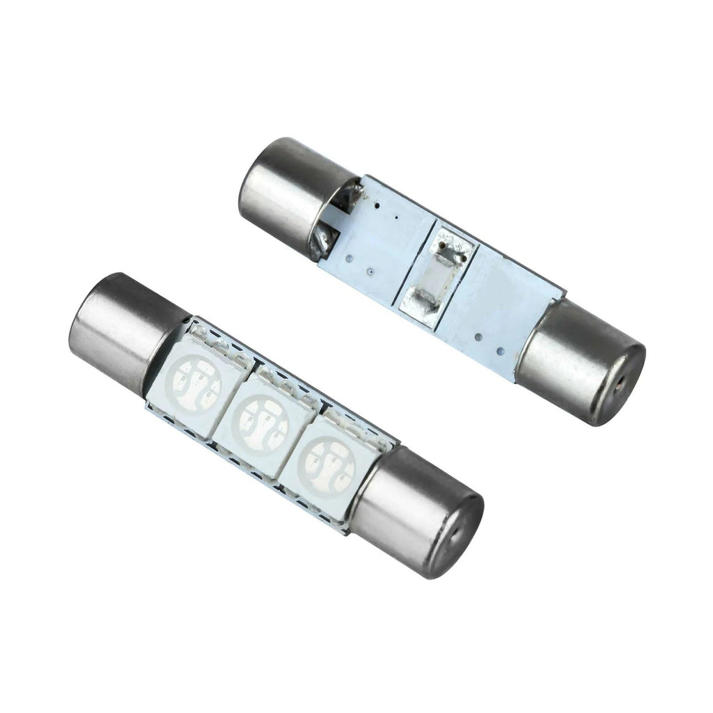 Ice Blue 3-SMD LED Vanity Mirror Bulbs for Car Sun Visor Lamp (2010-2024)
