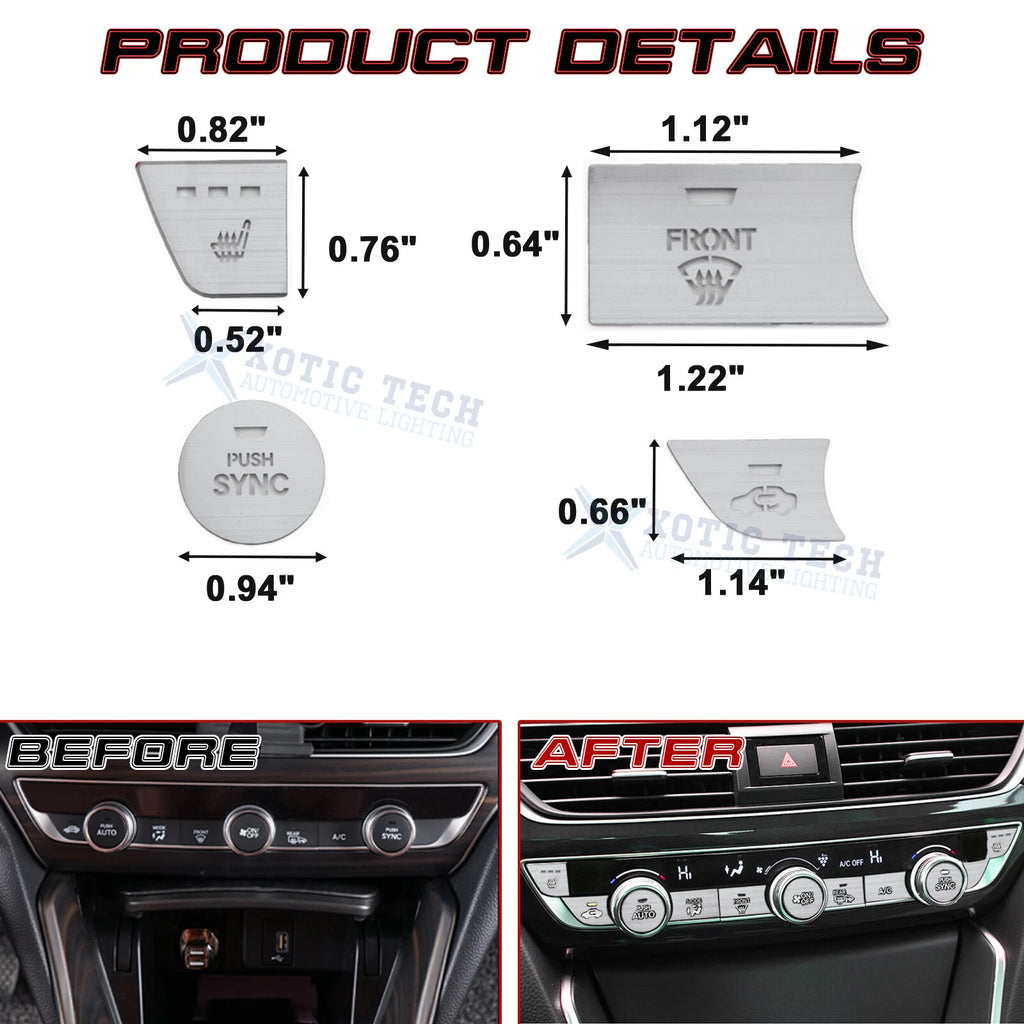 Center Console Dashboard Switch Cover for Honda Accord (2018-2022)