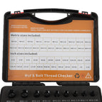 Nut and Bolt Gauge Set for Metric & Inch Threads (23 Metric & 21 Inch)